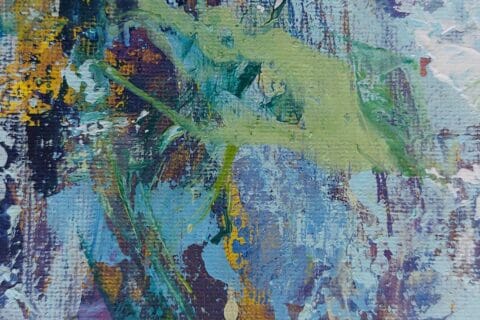 Abstract Floral Painting of Wisteria