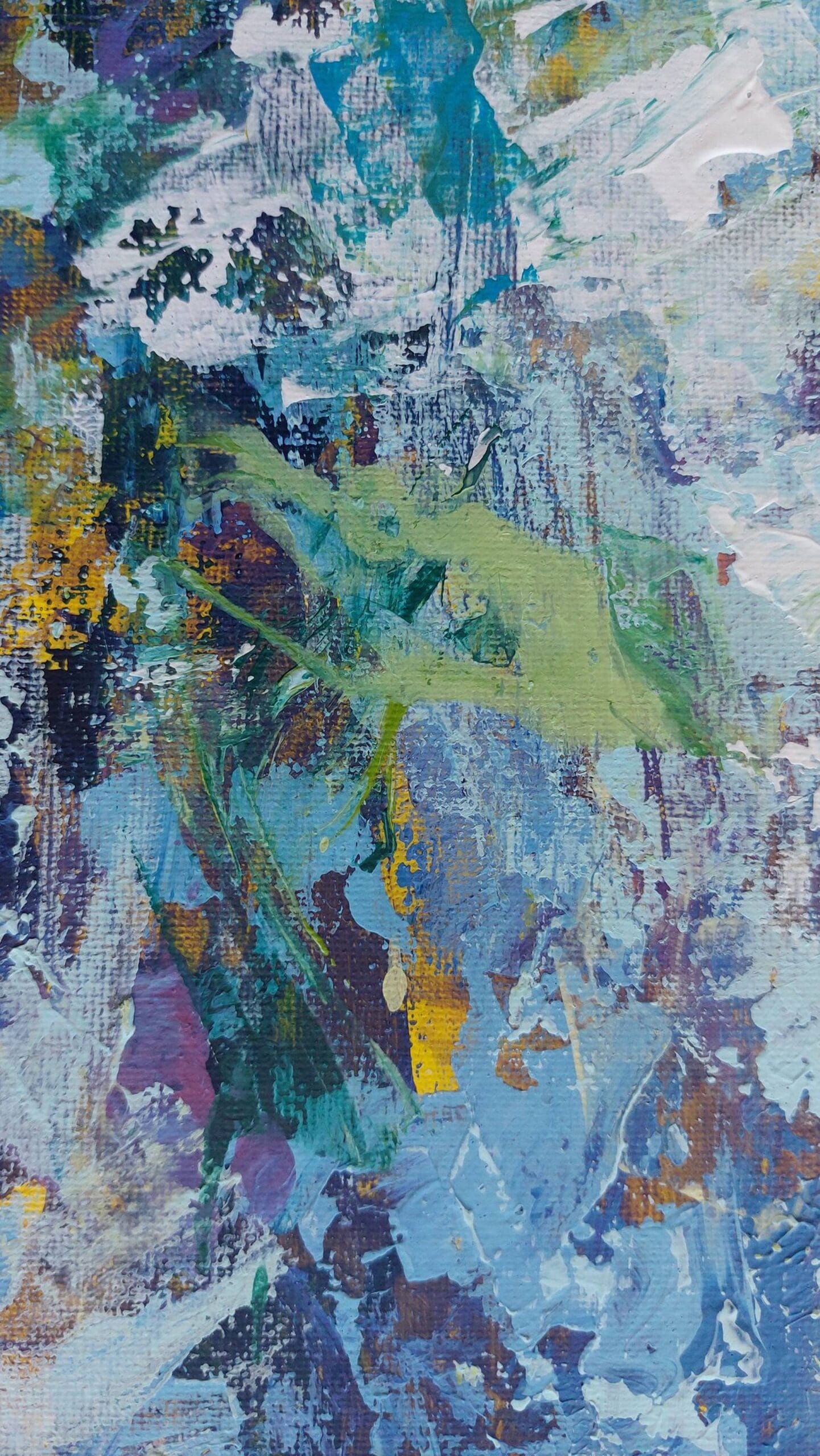 Abstract Floral Painting of Wisteria