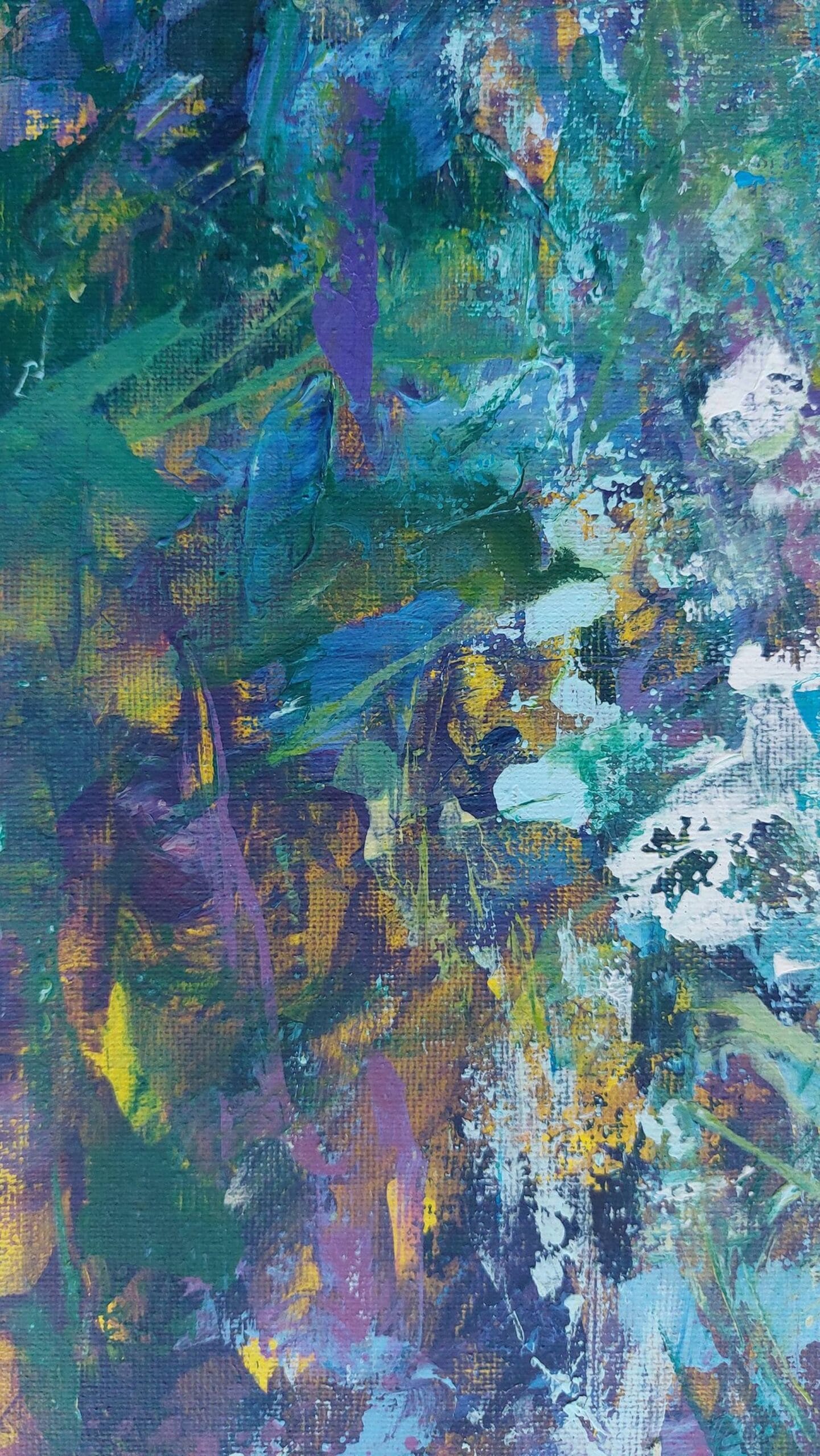 Abstract Floral Painting of Wisteria
