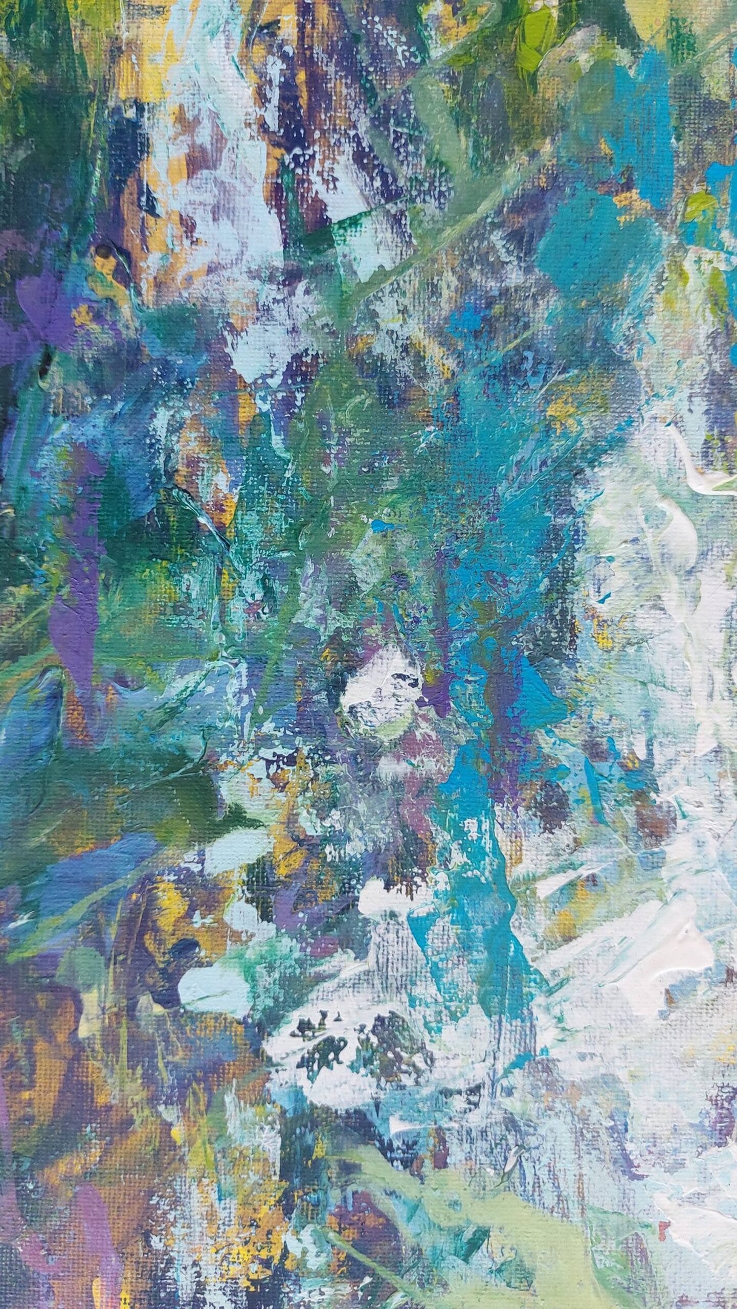 Abstract Floral Painting of Wisteria