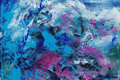 Original Abstract Floral Painting by Katia Solodka