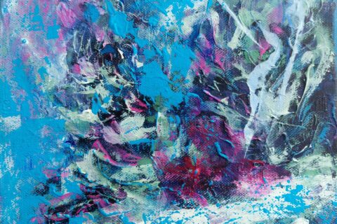 Original Abstract Floral Painting by Katia Solodka
