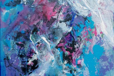 Original Abstract Floral Painting by Katia Solodka