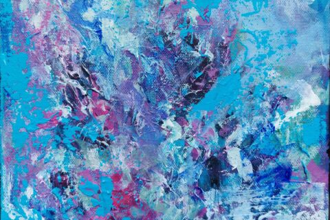Original Abstract Floral Painting by Katia Solodka