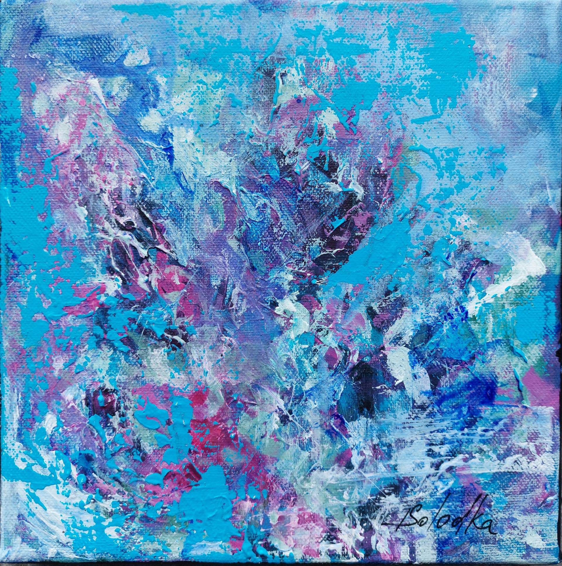 Original Abstract Floral Painting by Katia Solodka
