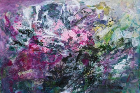 Original Abstract Floral Painting by Katia Solodka