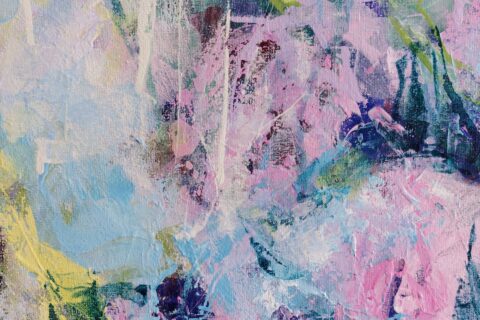 Original Abstract Floral Painting by Katia Solodka