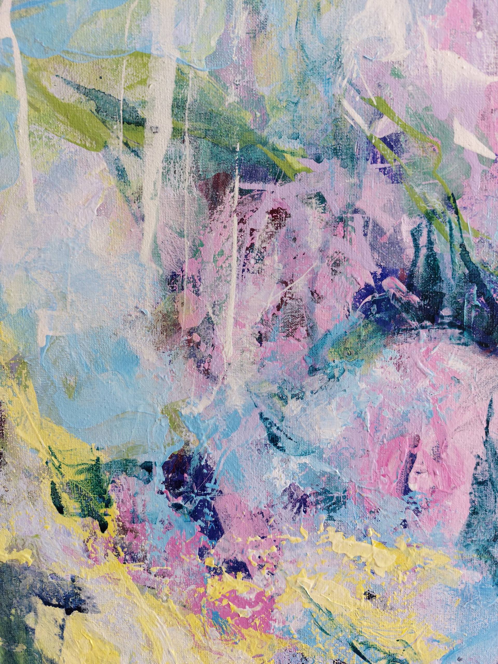 Original Abstract Floral Painting by Katia Solodka
