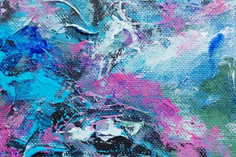 Original Abstract Floral Painting by Katia Solodka