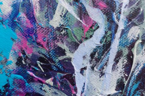 Original Abstract Floral Painting by Katia Solodka