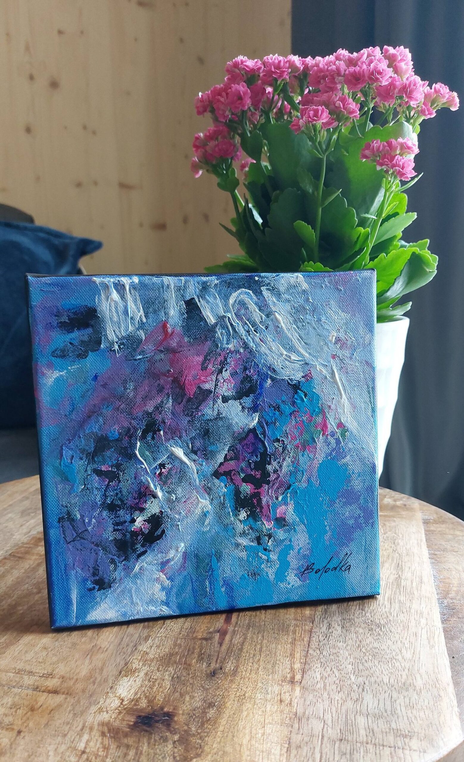 Original Abstract Floral Painting by Katia Solodka