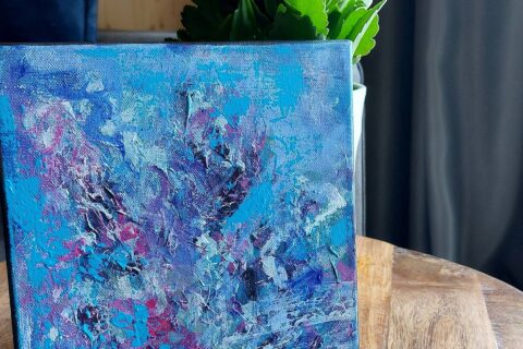 Original Abstract Floral Painting by Katia Solodka
