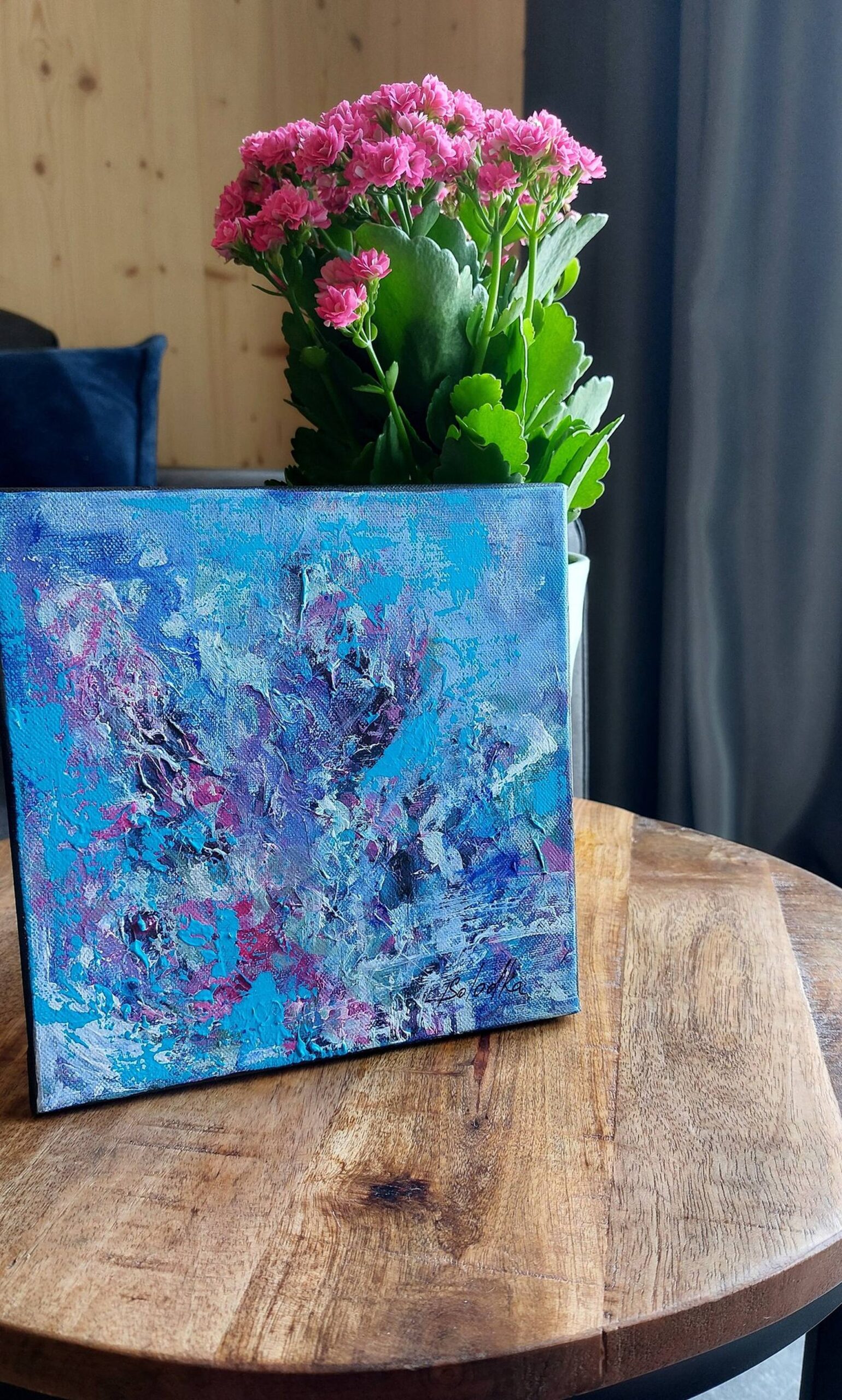 Original Abstract Floral Painting by Katia Solodka