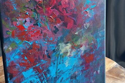 Original Abstract Floral Painting by Katia Solodka