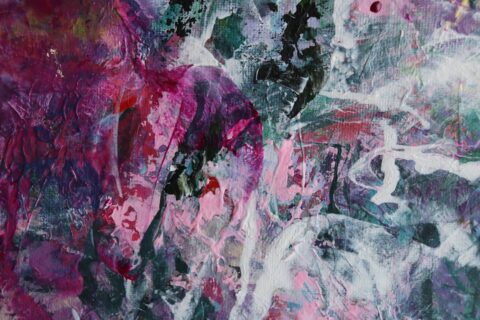 Original Abstract Floral Painting by Katia Solodka