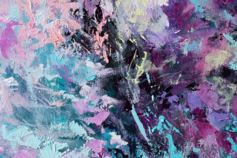 Original Abstract Floral Painting by Katia Solodka