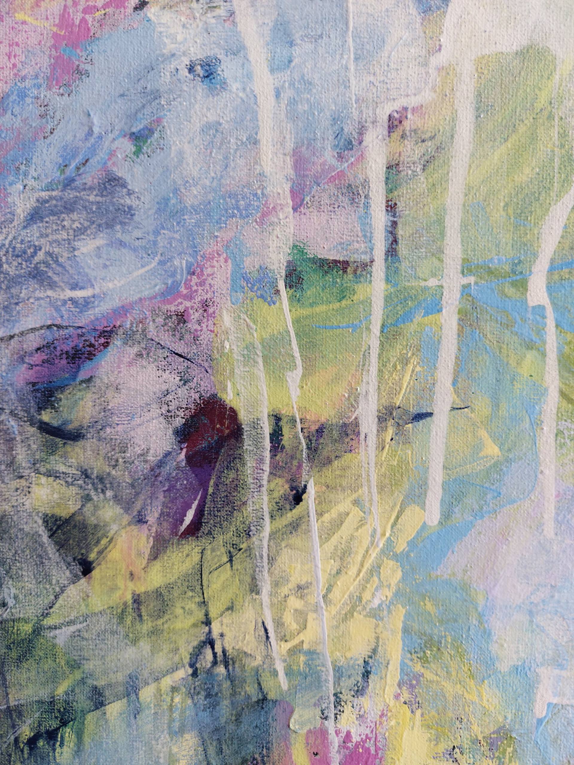 Original Abstract Floral Painting by Katia Solodka