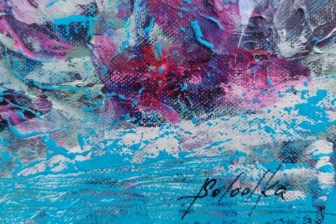 Original Abstract Floral Painting by Katia Solodka
