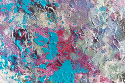 Original Abstract Floral Painting by Katia Solodka