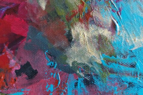 Original Abstract Floral Painting by Katia Solodka