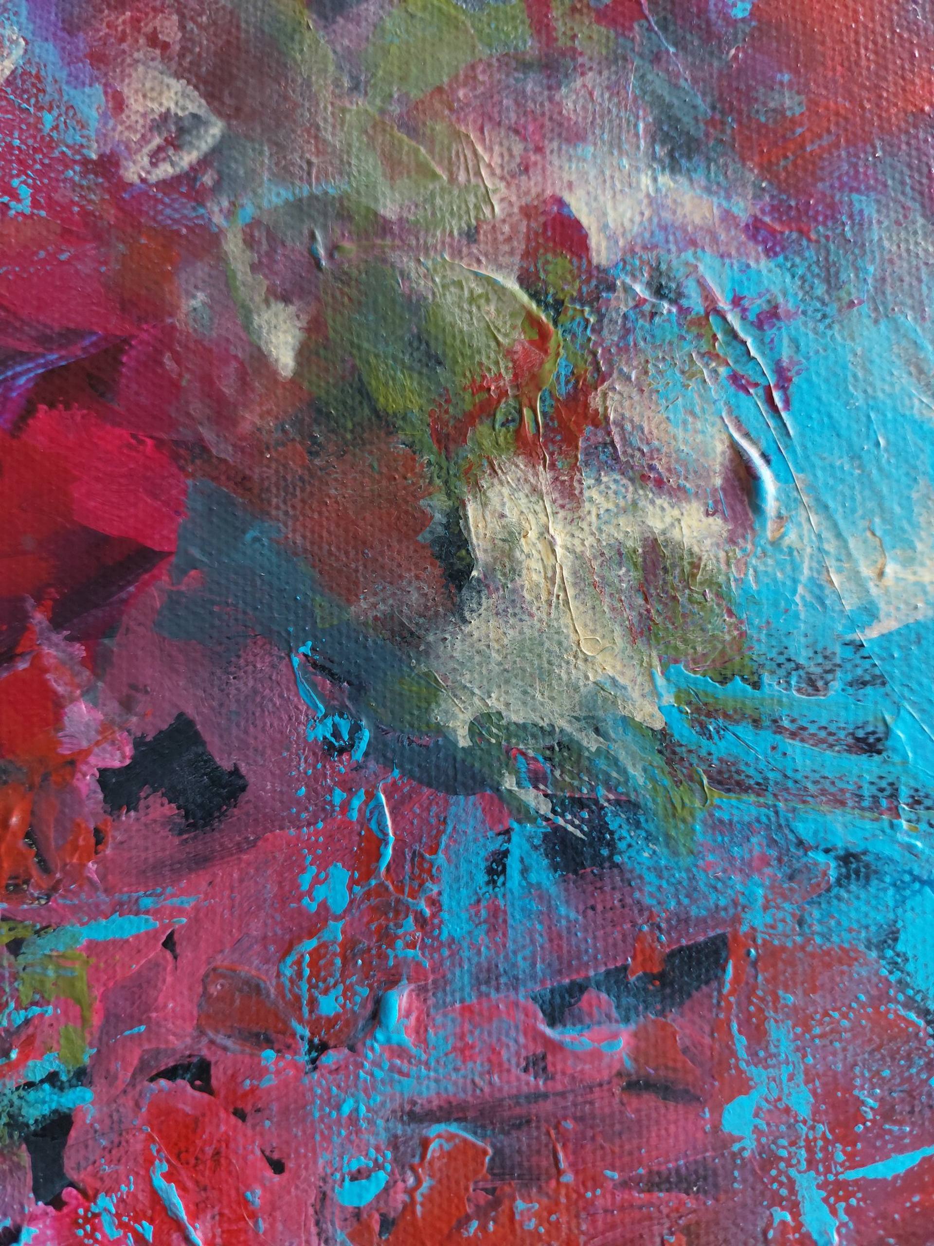 Original Abstract Floral Painting by Katia Solodka