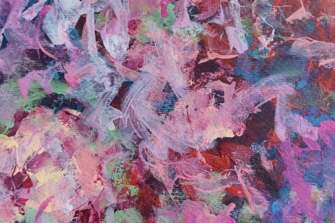 Original Abstract Floral Painting by Katia Solodka