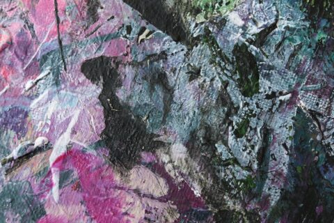 Original Abstract Floral Painting by Katia Solodka