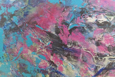 Original Abstract Floral Painting by Katia Solodka