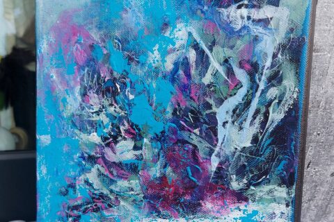 Original Abstract Floral Painting by Katia Solodka