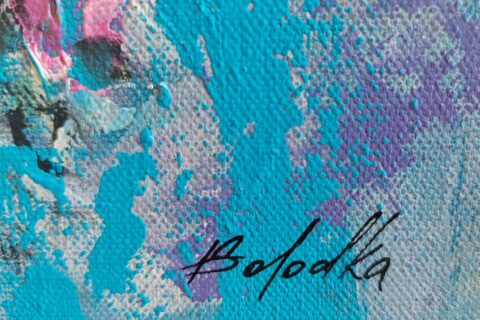 Original Abstract Floral Painting by Katia Solodka
