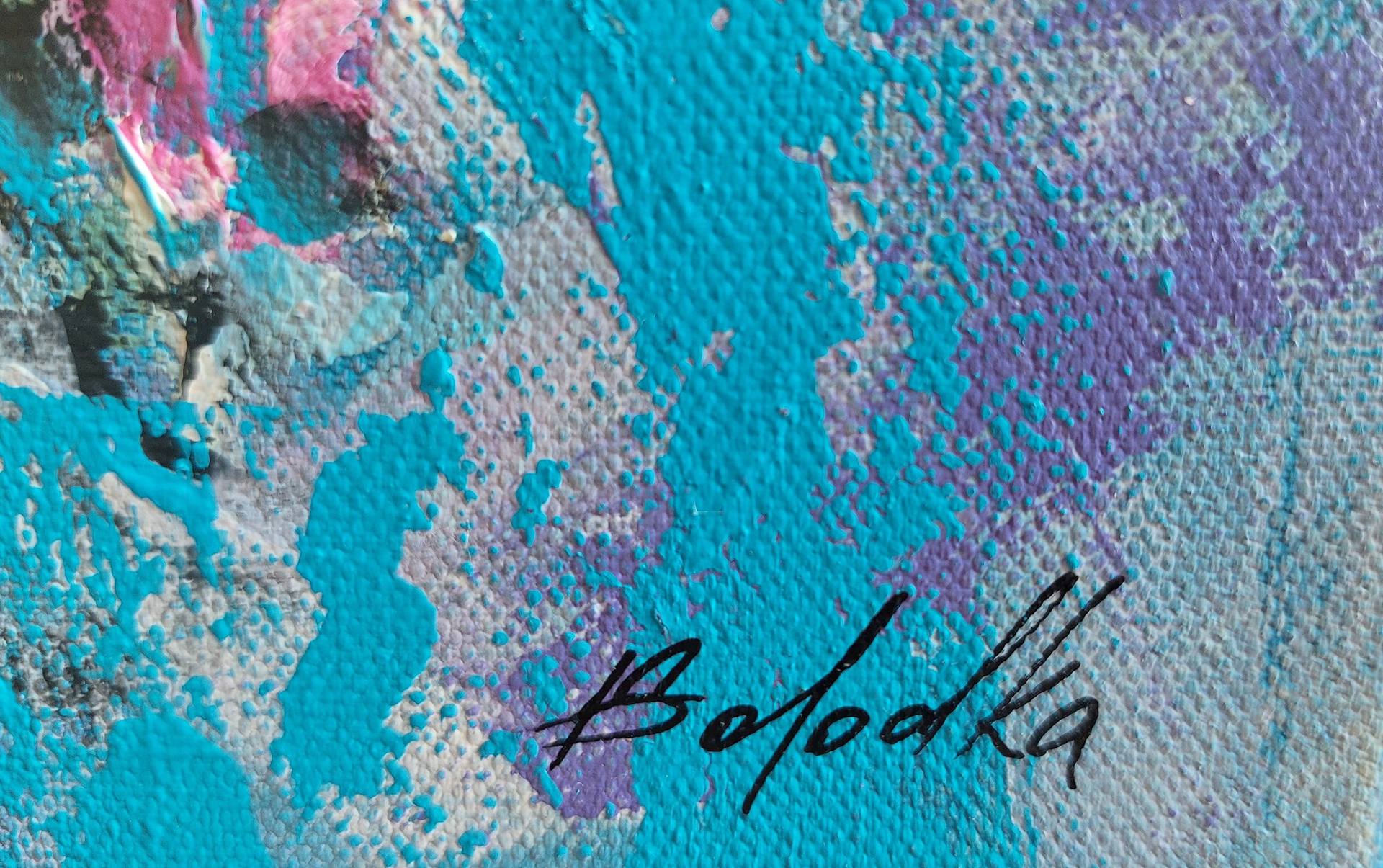 Original Abstract Floral Painting by Katia Solodka