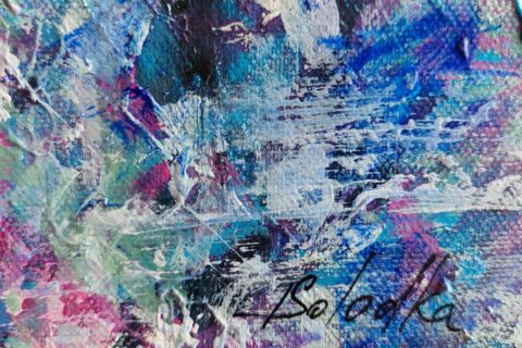 Original Abstract Floral Painting by Katia Solodka