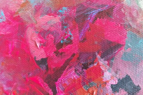 Original Abstract Floral Painting by Katia Solodka