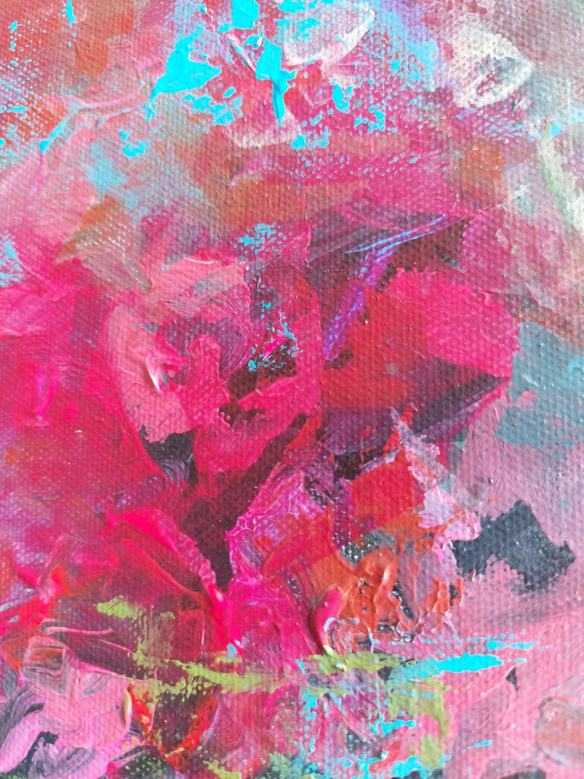 Original Abstract Floral Painting by Katia Solodka