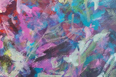 Original Abstract Floral Painting by Katia Solodka