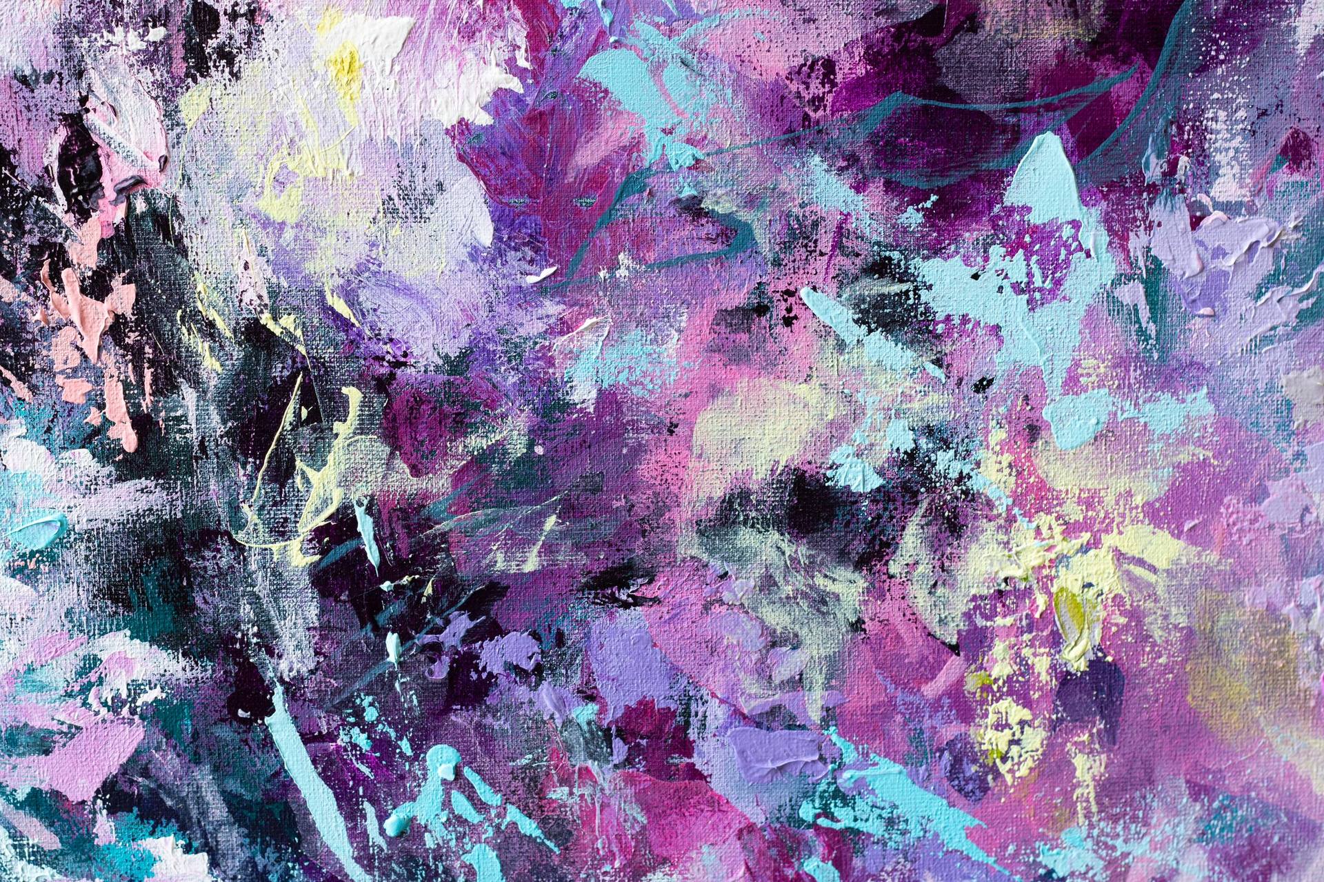 Original Abstract Floral Painting by Katia Solodka