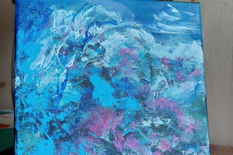 Original Abstract Floral Painting by Katia Solodka