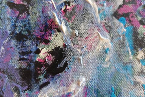 Original Abstract Floral Painting by Katia Solodka