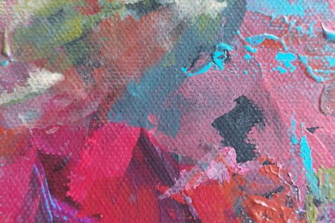 Original Abstract Floral Painting by Katia Solodka