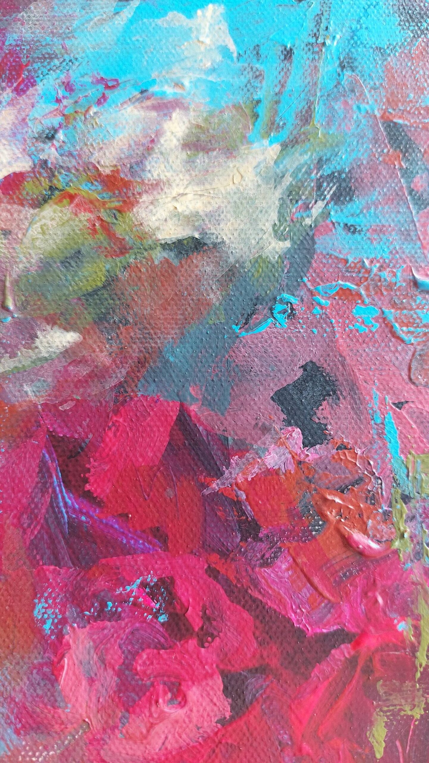 Original Abstract Floral Painting by Katia Solodka