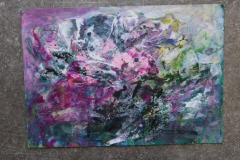 Original Abstract Floral Painting by Katia Solodka