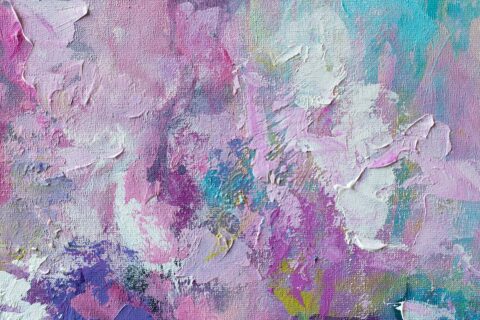 Original Abstract Floral Painting by Katia Solodka