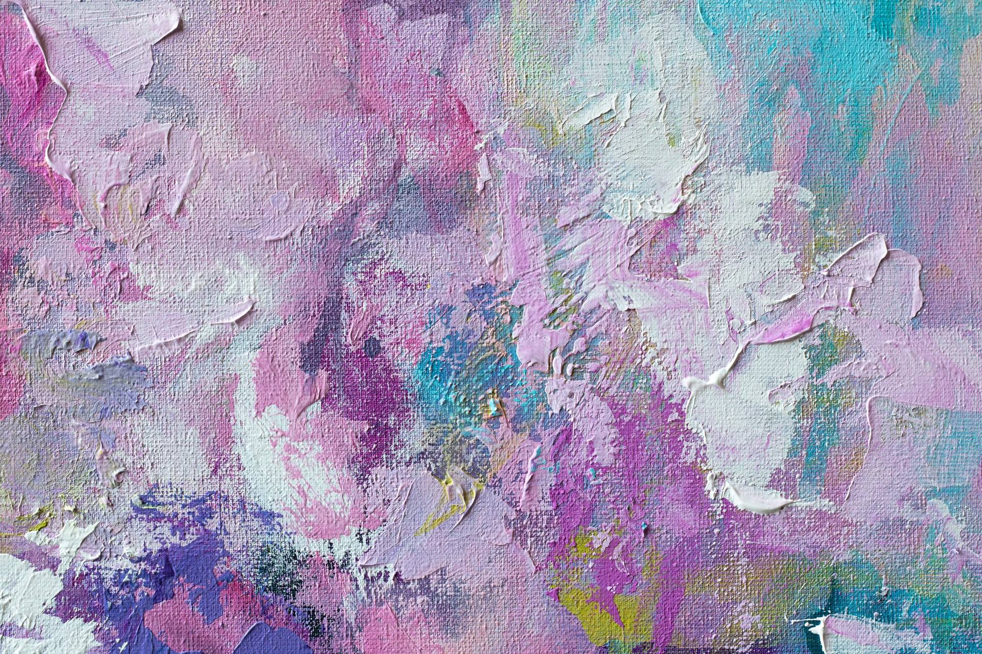 Original Abstract Floral Painting by Katia Solodka
