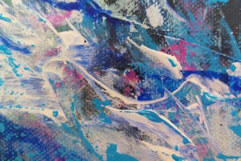 Original Abstract Floral Painting by Katia Solodka