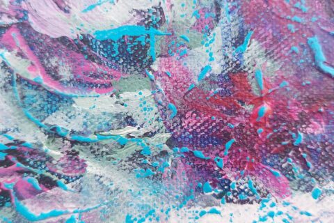 Original Abstract Floral Painting by Katia Solodka