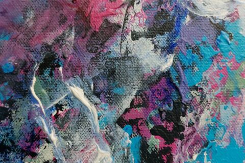 Original Abstract Floral Painting by Katia Solodka