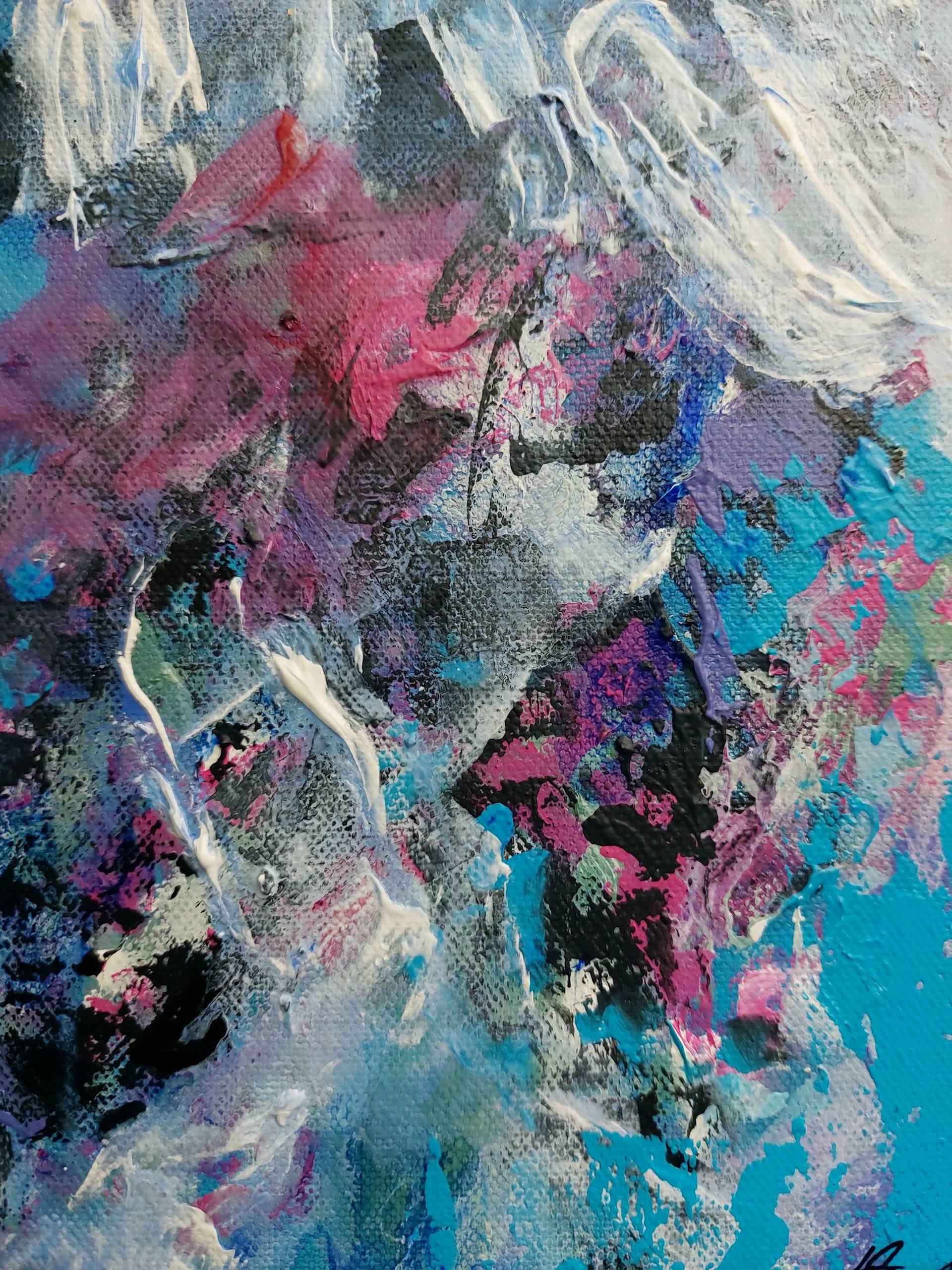 Original Abstract Floral Painting by Katia Solodka