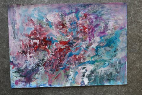 Original Abstract Floral Painting by Katia Solodka